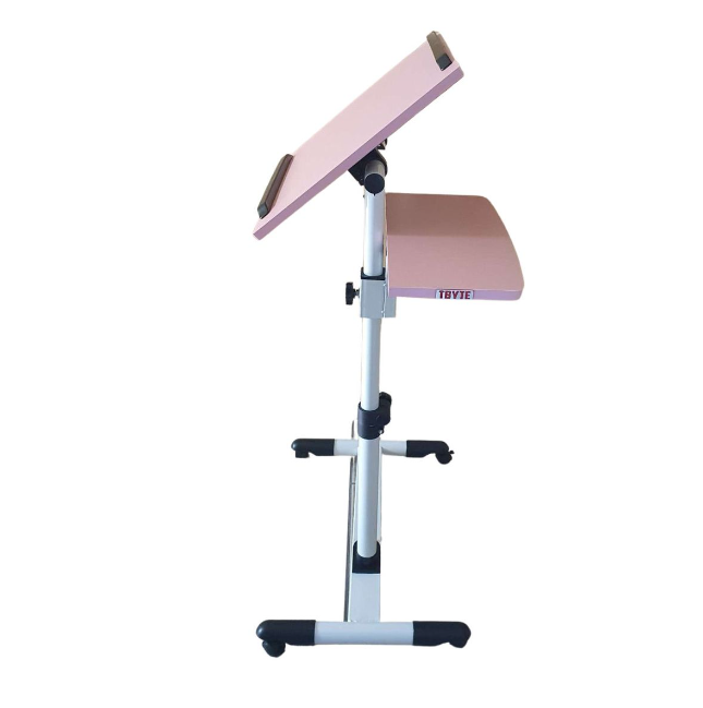 Portable Laptop & Projector Trolley - Adjustable Height Black Finish - LTS-3-DK, perfect for versatile presentations.