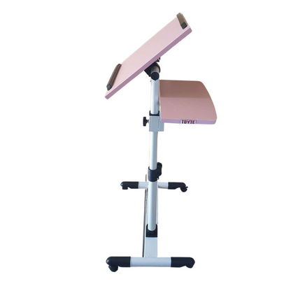 Portable Laptop & Projector Trolley - Adjustable Height Black Finish - LTS-3-DK, perfect for versatile presentations.