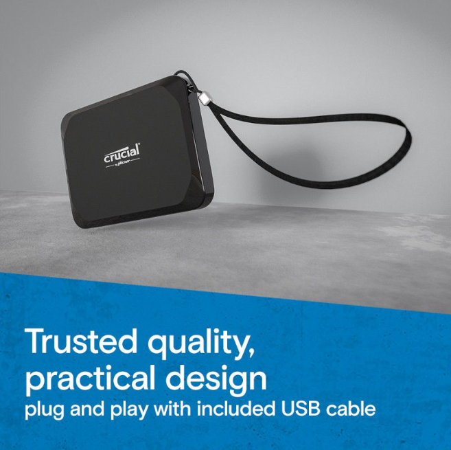 Crucial X10 2TB USB-C SSD – Reliable High-Speed Portable Drive, featuring trusted quality and practical design for easy use.