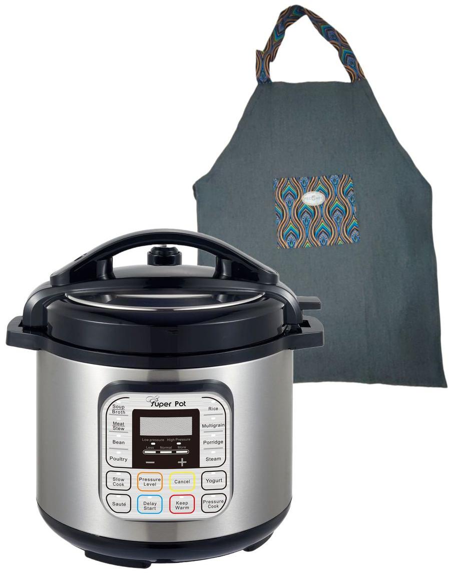 Smart Multi-Cooker 6L Programmable Super pot + Denim Apron - SL-JUL20-APR