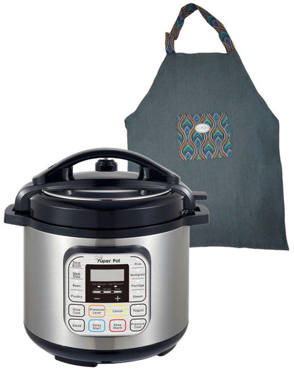 Smart Multi-Cooker 6L Programmable Super pot + Denim Apron - SL-JUL20-APR