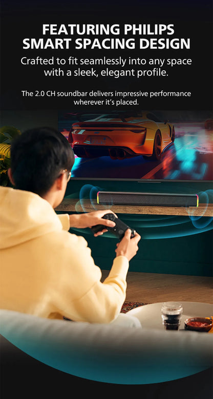 Philips TAB3100 2.0 Channel Mini Soundbar