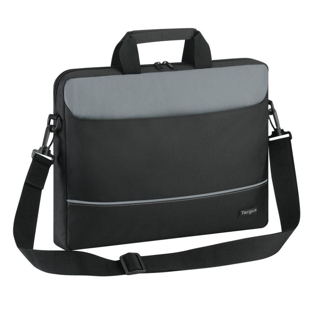 Targus Intellect 15.6 Inch Topload Laptop Case Black Grey Lightweight Business Bag