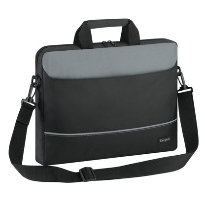 Targus Intellect 15.6 Inch Topload Laptop Case Black Grey Lightweight Business Bag