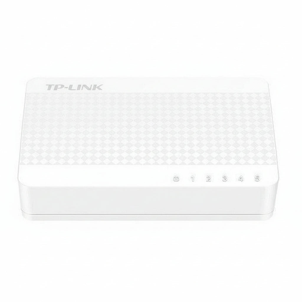 Tenda S105 5-port Ethernet switch front view.


