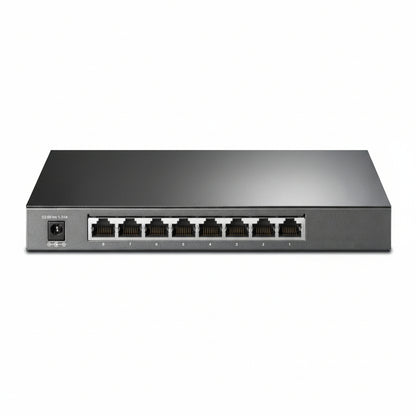 Rear view showing the DC power input connector.

