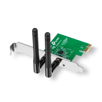 PCI Express card with dual external antennas.

