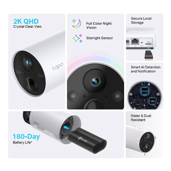 TP-Link TAPO C420S2 Smart Wire-Free 2-Camera Security System
