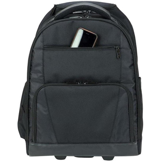 Targus Rolling Laptop Backpack 15.6 Inch Nylon Black Platinum Wheeled Business Case