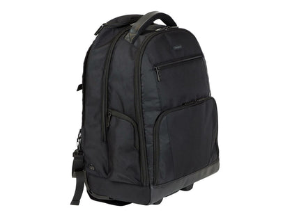 Targus Rolling Laptop Backpack 15.6 Inch Nylon Black Platinum Wheeled Business Case