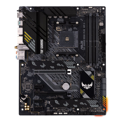 ASUS TUF Gaming B550M-Plus WiFi II: AMD AM4 Motherboard for Ryzen 5000 & PCIe 4.0, designed for durability and performance.
