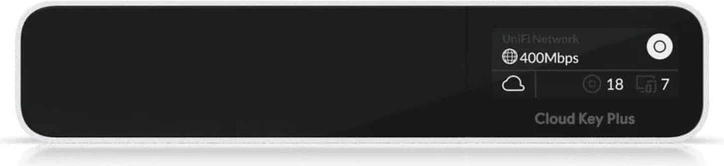 Ubiquiti CloudKey Plus SSD compact UniFi console with OLED display