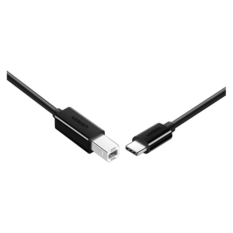 UGreen USB Type-C to B Male Printing Cable 2m - Black (US241-50446) – full product view