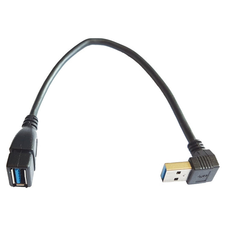MicroWorld USB 3.0 90° Male to Female Adapter Cable – product view