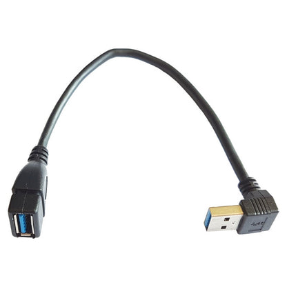 MicroWorld USB 3.0 90° Male to Female Adapter Cable – product view