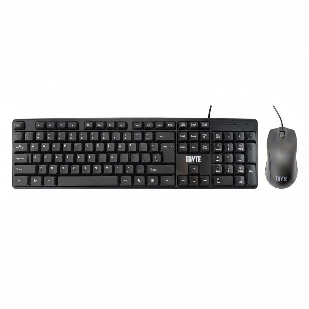 TBYTE USB keyboard and mouse combo front view