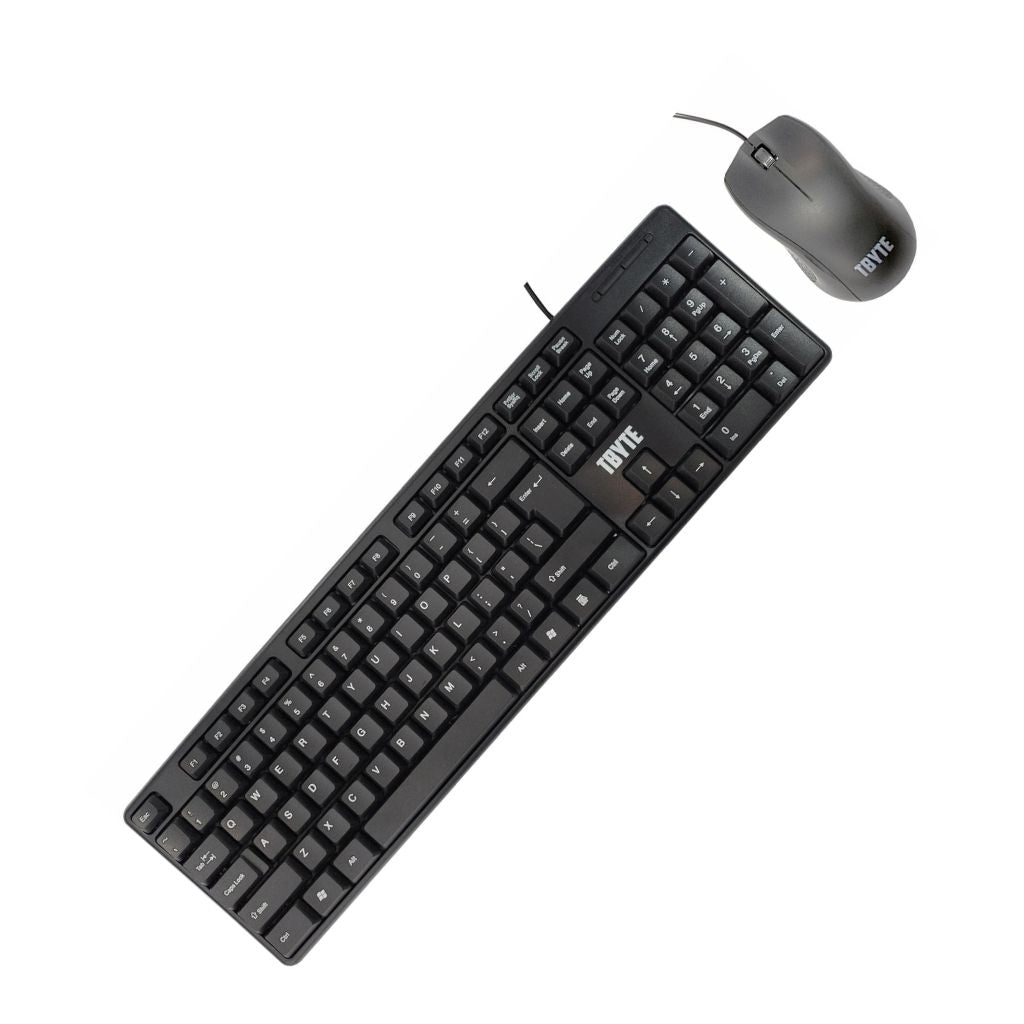 Full-size TBYTE keyboard with ergonomic layout