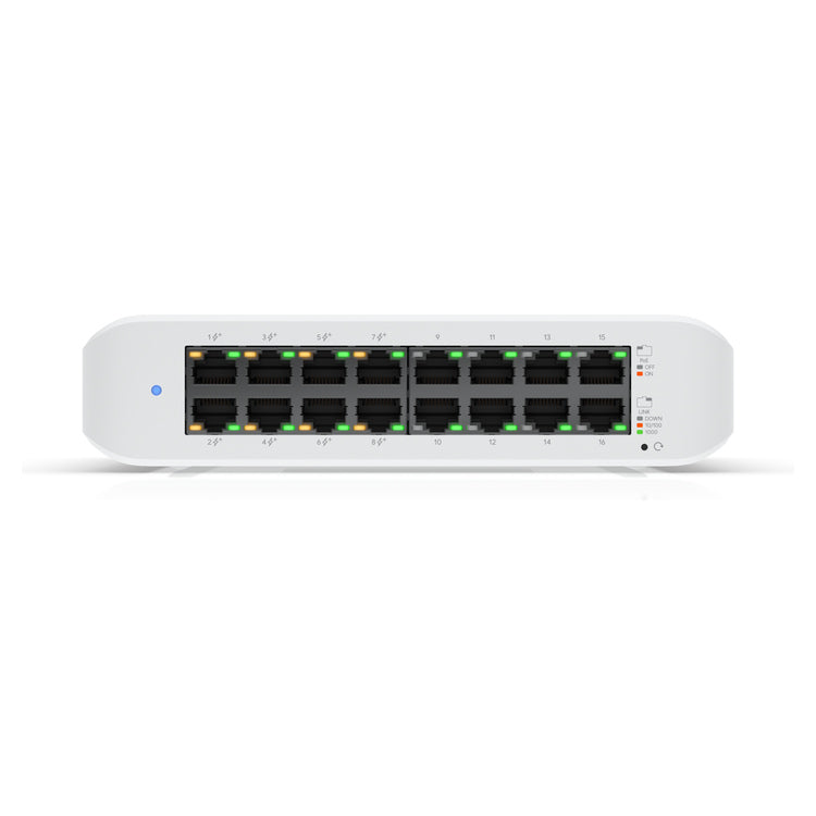 Ubiquiti USW-Lite-16-PoE (45W) network switch – alternate view