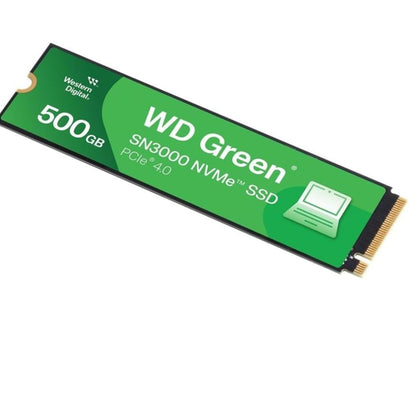 Western Digital 500GB WD Green SN3000 NVMe SSD – Gen4 PCIe M.2 2280, Up to 5000MB/s, WDS500G4G0E
