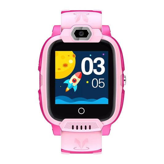 CANYON KW-44 Jondy 4G Kids Smartwatch – GPS Tracker, Camera, Music, SOS, Video Calls – Pink front view, camera, LCD