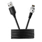 CANYON CNS-CFI8B Lightning Cable – 1m Length, Fast Charging black braided cable with USB-A and Lightning connector