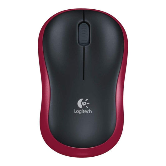 Logitech Wireless Mouse M185 (RED) Nano USB receiver 3 buttons optical tracking with wheel 10m range