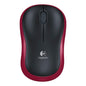 Logitech Wireless Mouse M185 (RED) Nano USB receiver 3 buttons optical tracking with wheel 10m range