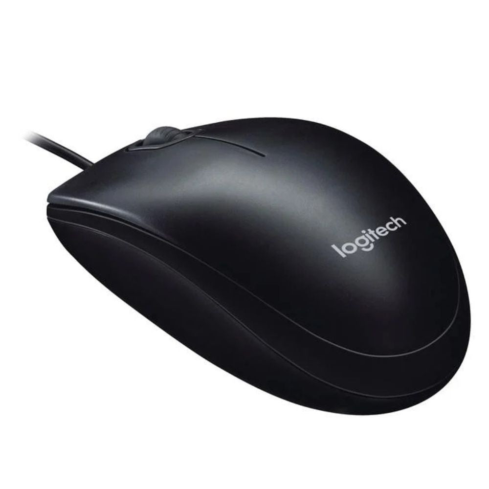 Logitech B100 Optical Mouse – Wired USB Mouse for Business – Comfortable, Ambidextrous Design
