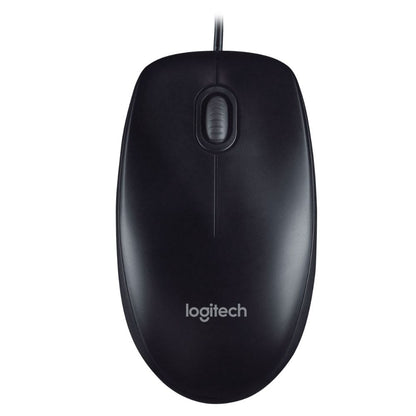Logitech B100 Optical Mouse – Wired USB Mouse for Business – Comfortable, Ambidextrous Design