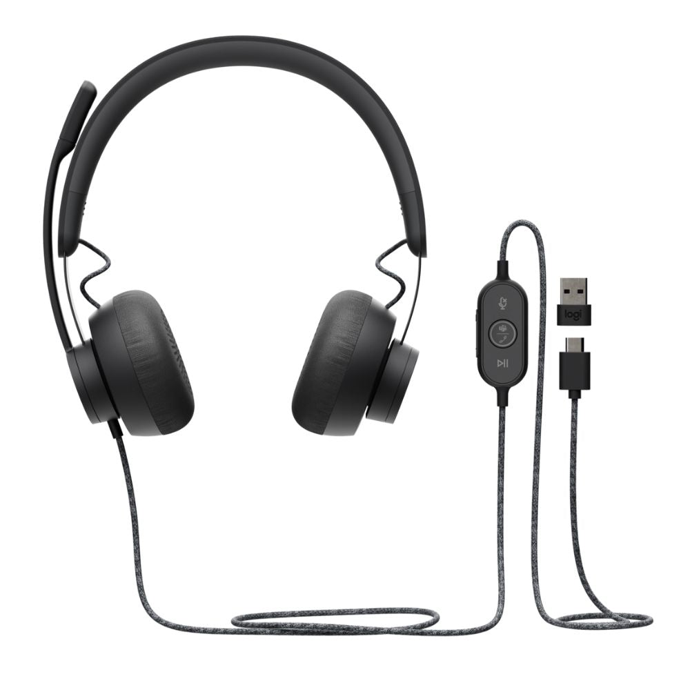 Logitech Zone Wired Headset for Microsoft Teams – USB-C Headset with Mic for Business & Remote Work