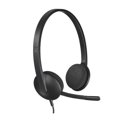 981-000475 - Logitech Headset H340 USB Stereo Internet headset over the head type with adjustable lightweight design