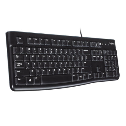 920-002508 - LOGI K120 Corded Keyboard plug and play USB connection spill resist.