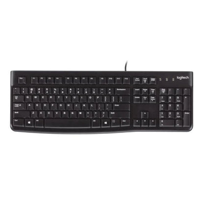 920-002508 - LOGI K120 Corded Keyboard plug and play USB connection spill resist.