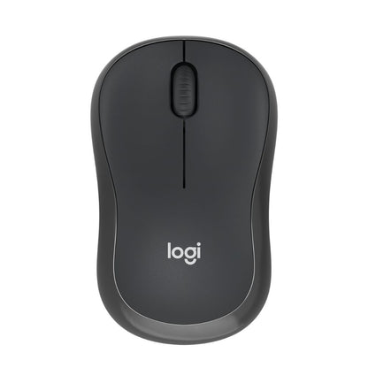Logitech M240 Silent Wireless Bluetooth mouse in graphite, compact portable design with silent clicks