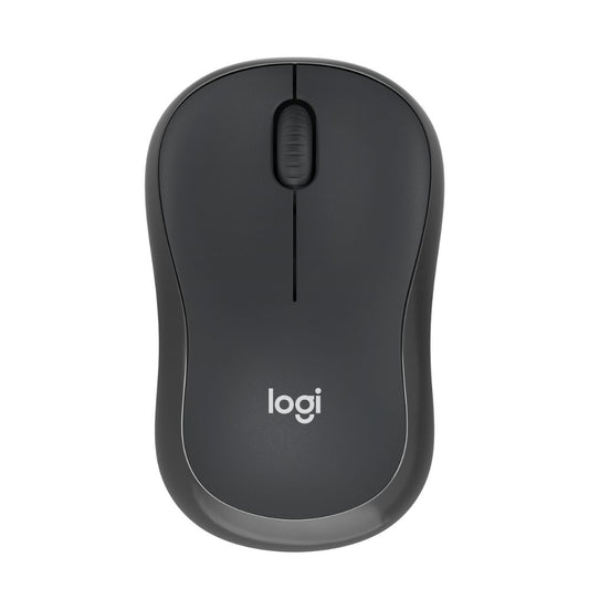 Logitech M240 Silent Wireless Bluetooth mouse in graphite, compact portable design with silent clicks