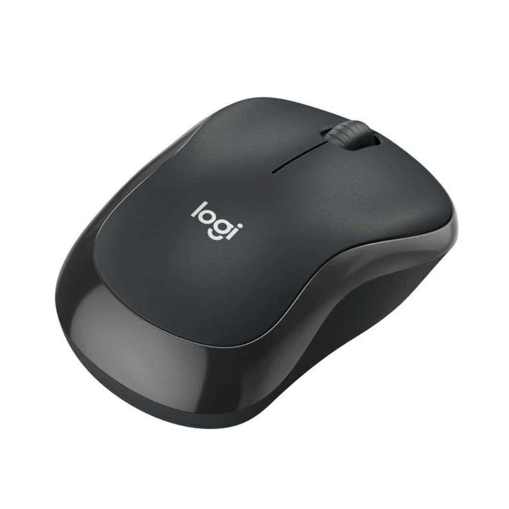 Logitech M240 Silent Wireless Mouse in graphite — compact Bluetooth mouse with silent clicks and portable design