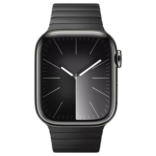 Apple Watch 38mm Space Black link bracelet with 316L stainless steel PVD finish and precision-fit modern band