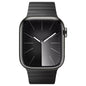 Apple Watch 38mm Space Black link bracelet with 316L stainless steel PVD finish and precision-fit modern band