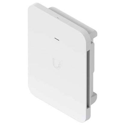 Ubiquiti U7-Pro-Wall WiFi 7 wall-mounted access point, slim white design, 6GHz support and 6 spatial streams