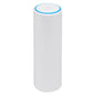 Ubiquiti UniFi FlexHD dual‑band 4x4 MU‑MIMO cylindrical Wi‑Fi access point with blue LED ring, compact design