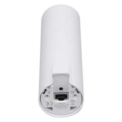 Ubiquiti UniFi FlexHD compact white cylindrical dual-band 4x4 MU-MIMO Wi-Fi access point with Ethernet port