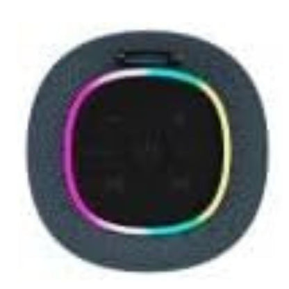 Canyon BSP-8 Bluetooth Speaker Grey – 10W Portable Wireless Speaker with Rechargeable Battery — grey unit, LED ring