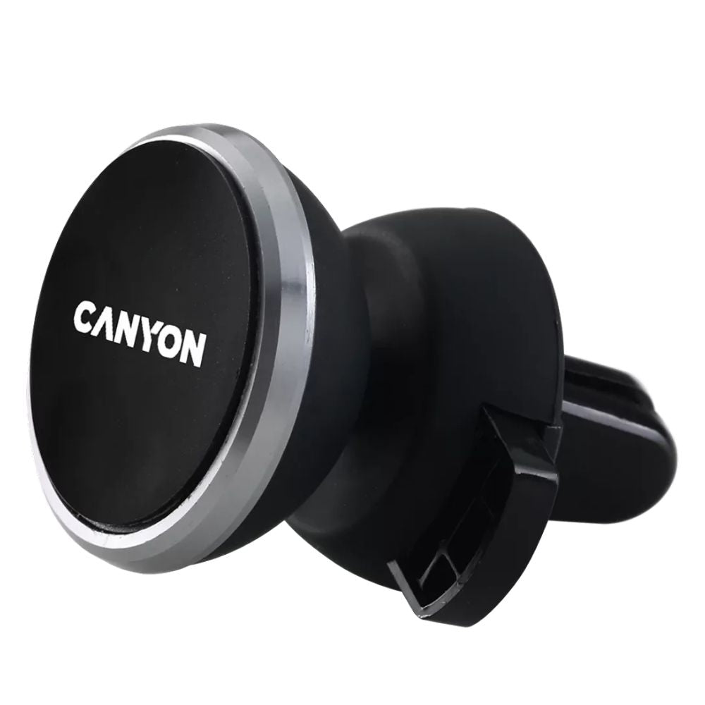 Canyon CH-4 Magnetic Car Phone Holder – Air Vent Mount with Quick-Release Button clipped to car vent