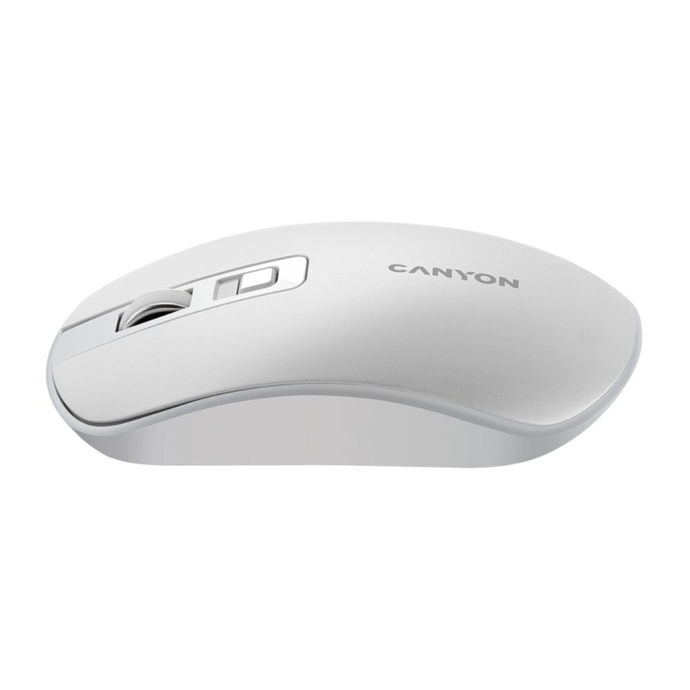 CANYON MW-18 Wireless Mouse with Rechargeable Battery – Pearl White | CNS-CMSW18PW sleek Pearl White CANYON mouse