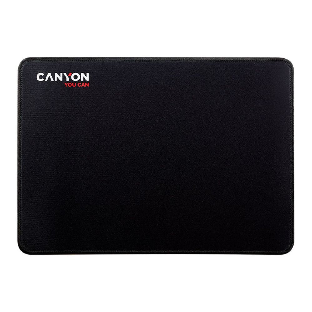 Canyon Gaming Mouse Pad CNE-CMP4 – 350x250x3mm – Non-Slip Rubber Base, Smooth Surface, Black, Canyon logo, stitched edges