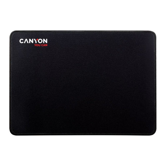 Canyon Gaming Mouse Pad CNE-CMP4 – 350x250x3mm – Non-Slip Rubber Base, Smooth Surface, Black, Canyon logo, stitched edges