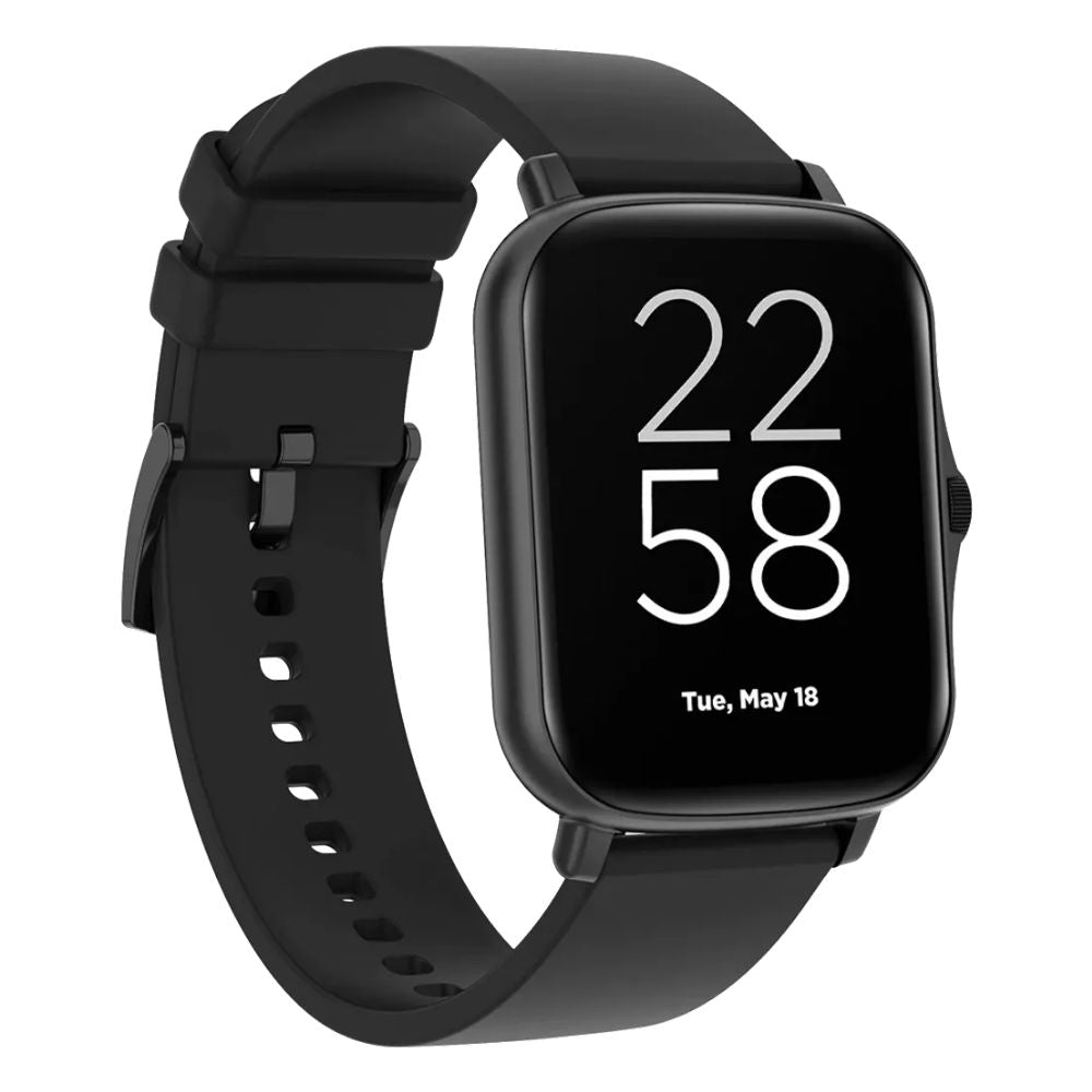 Smart Watch “Barberry” SW-79 black fitness tracker, rectangular touchscreen, silicone band, SpO₂ and heart rate monitoring