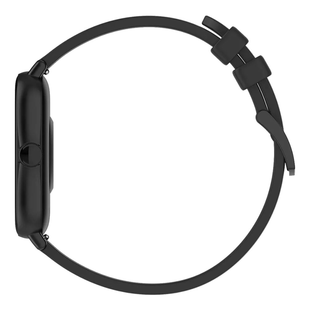Smart Watch “Barberry” SW-79 slim black side profile with sleek band — SpO₂, heart rate and smart notifications