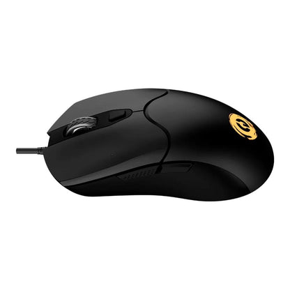 CANYON Accepter GM-211 Wired RGB Optical Mouse, 6 Buttons, 6400 DPI, Ergonomic – Black with RGB logo