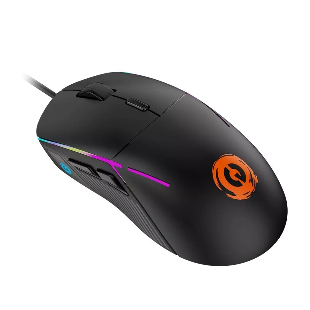 CANYON mouse Shadder GM-321 RGB 6buttons Wired Black gaming mouse with RGB lighting and orange Canyon logo
